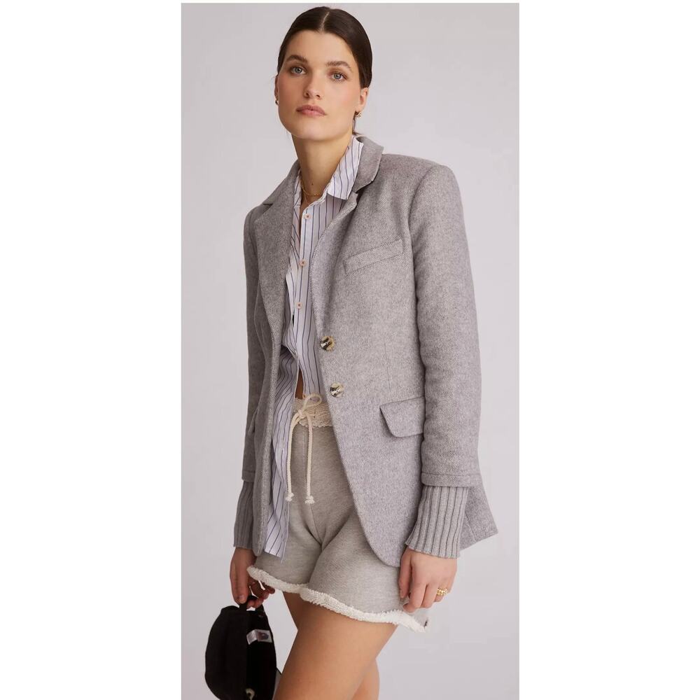 Favorite Daughter 'The City' Frost Gray Layered Blazer L - Picture 5 of 6